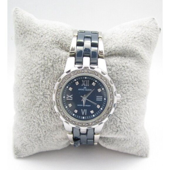 Women Anne Klein Quartz Ceramic Analog 28mm Watch (H975) "New Battery" "Issue" - Picture 1 of 12